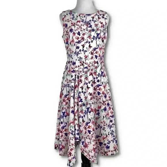 New DKNY womens dress size 4 multicolored floral Easter - Picture 1 of 14